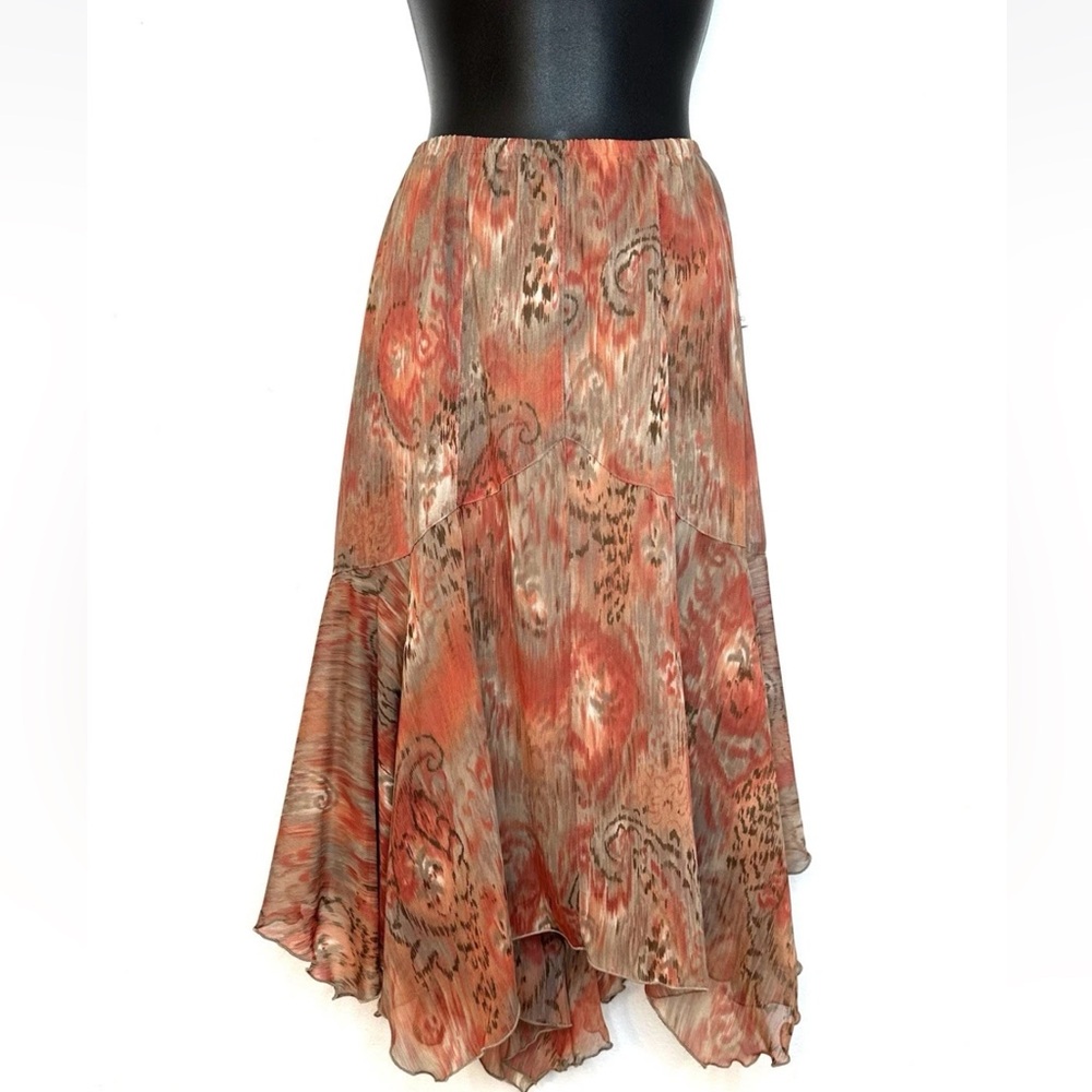 VTG NWT Worthington Woman Asymmetrical Skirt 20W Midi Flowy Fairy Western Y2K